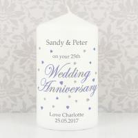 Personalised Anniversary Pillar Candle Extra Image 3 Preview